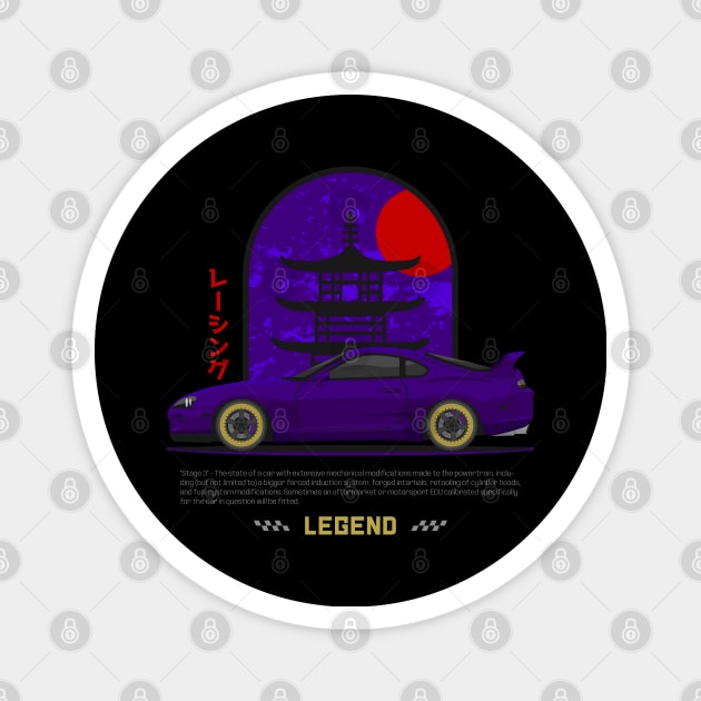 Legend Purple Supra mk4 JDM Magnet by GoldenTuners